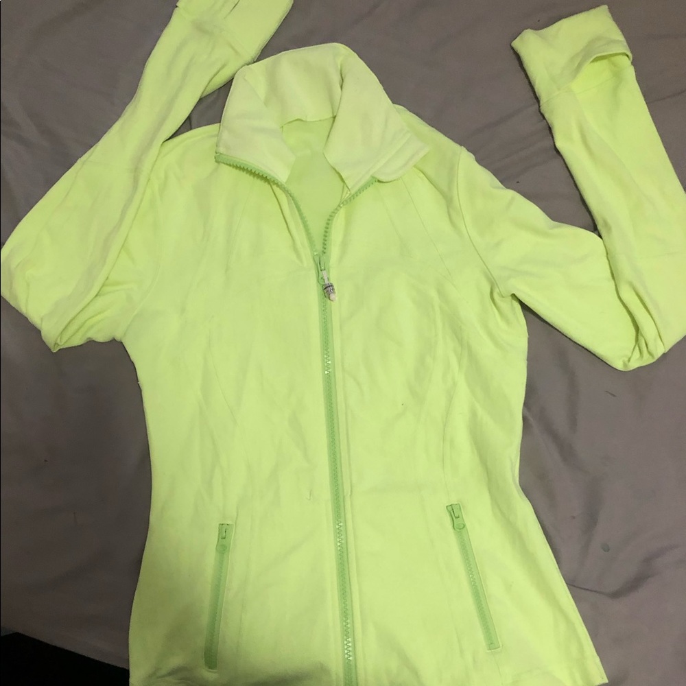 Lululemon Define Jacket size 12 Neon yellow